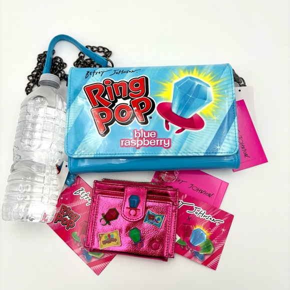 Betsey Johnson Ring Pop Blue Raspberry Bag + Matching Card Case - Picture 16 of 16